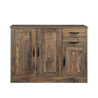 Buffet en bois avec 3 portes et 2 tiroirs