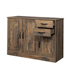 Buffet en bois avec 3 portes et 2 tiroirs