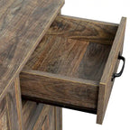 Buffet en bois avec 3 portes et 2 tiroirs