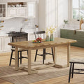 Table à manger rectangulaire de 160 cm avec pieds en bois massif pour 4 à 6 personnes