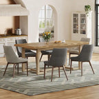 Table à manger rectangulaire de 160 cm avec pieds en bois massif pour 4 à 6 personnes