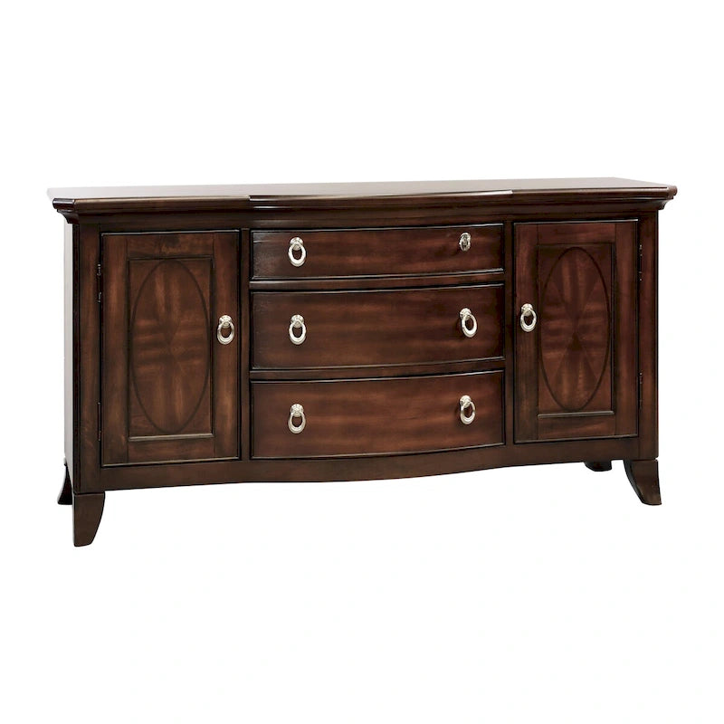 Buffet console avec tiroirs et placards