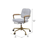 Fauteuil de bureau en similicuir avec siège réglable