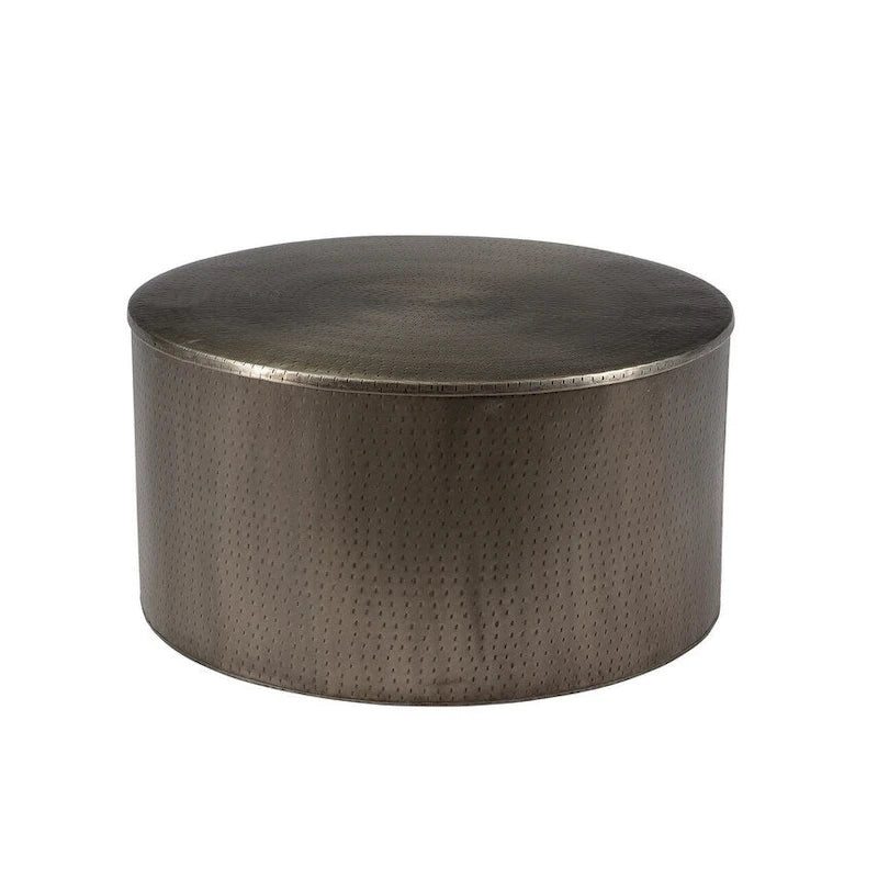 Table basse ronde en fer martelé 36"