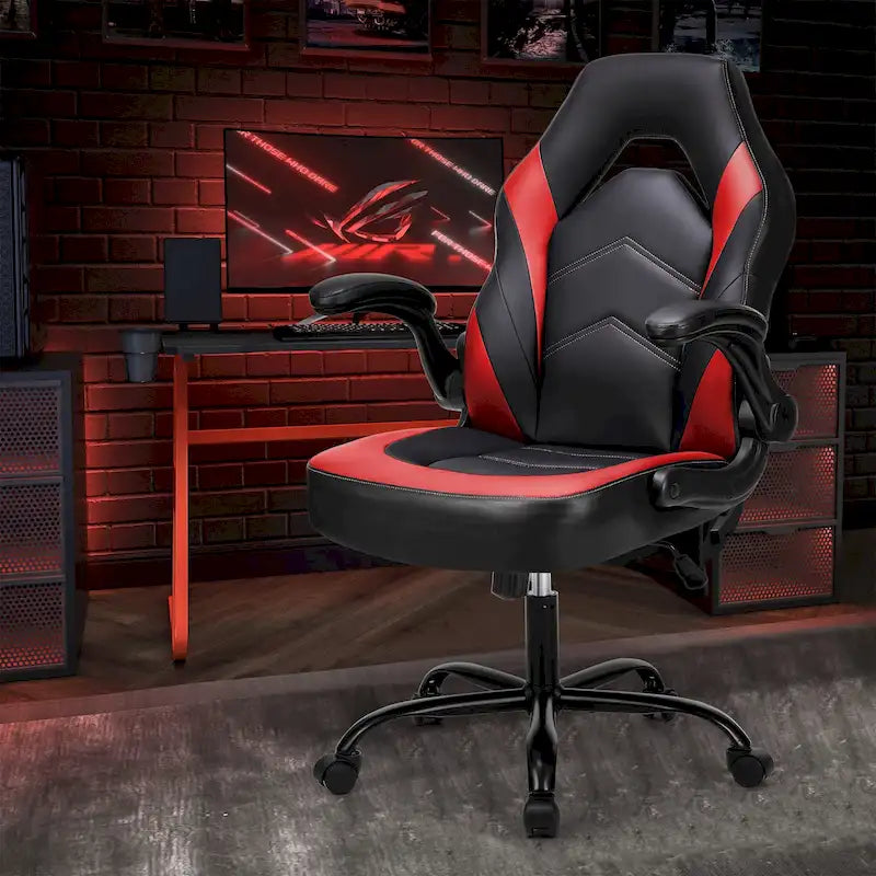 Chaise de jeu ergonomique avec support lombaire et accoudoirs relevables