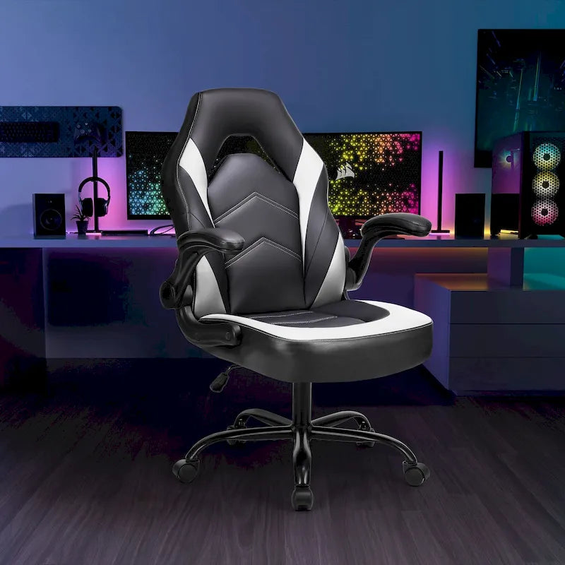 Chaise de jeu ergonomique avec support lombaire et accoudoirs relevables
