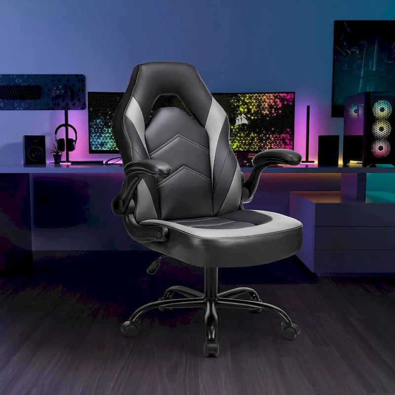 Chaise de jeu ergonomique avec support lombaire et accoudoirs relevables