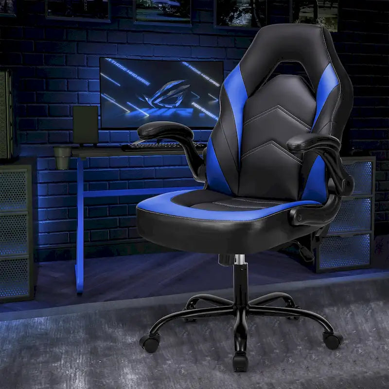 Chaise de jeu ergonomique avec support lombaire et accoudoirs relevables