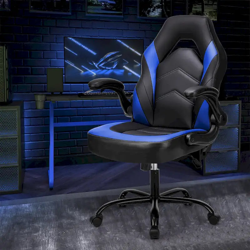 Chaise de jeu ergonomique avec support lombaire et accoudoirs relevables