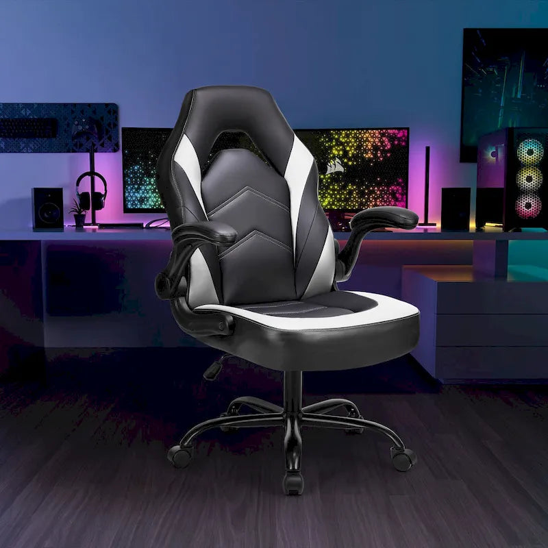 Chaise de jeu ergonomique avec support lombaire et accoudoirs relevables