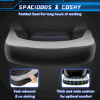Chaise de jeu ergonomique avec support lombaire et accoudoirs relevables