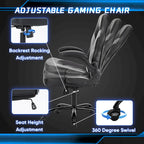 Chaise de jeu ergonomique avec support lombaire et accoudoirs relevables