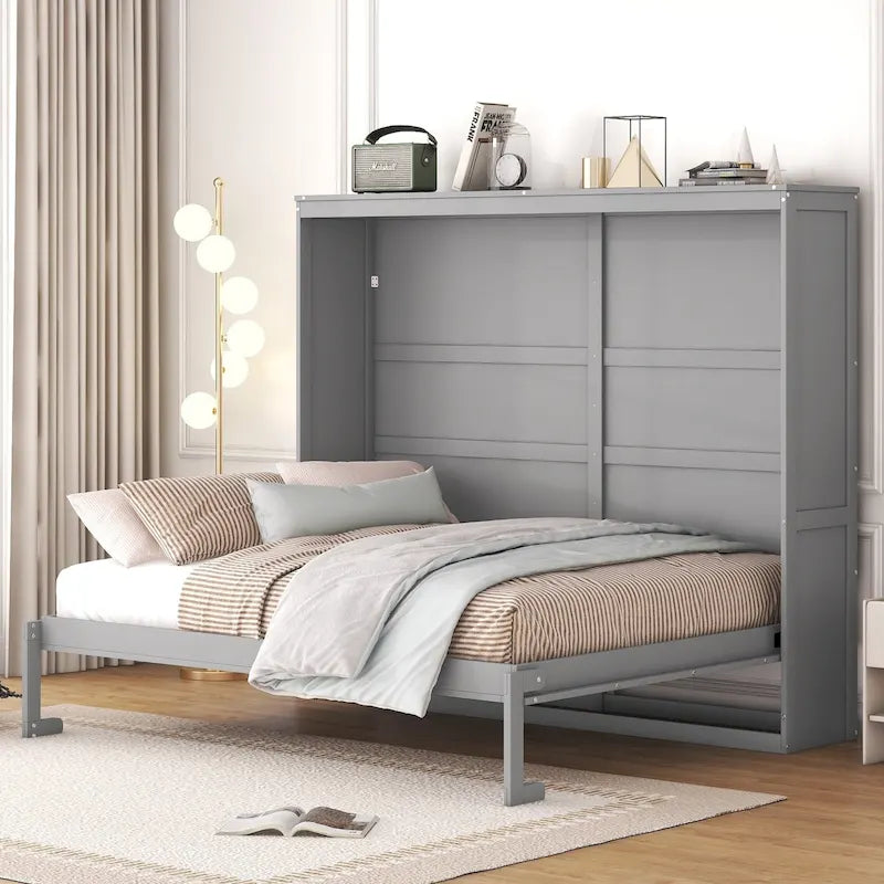 Lit escamotable mural avec armoire — Grand lit et très grand lit