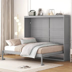 Lit escamotable mural avec armoire — Grand lit et très grand lit