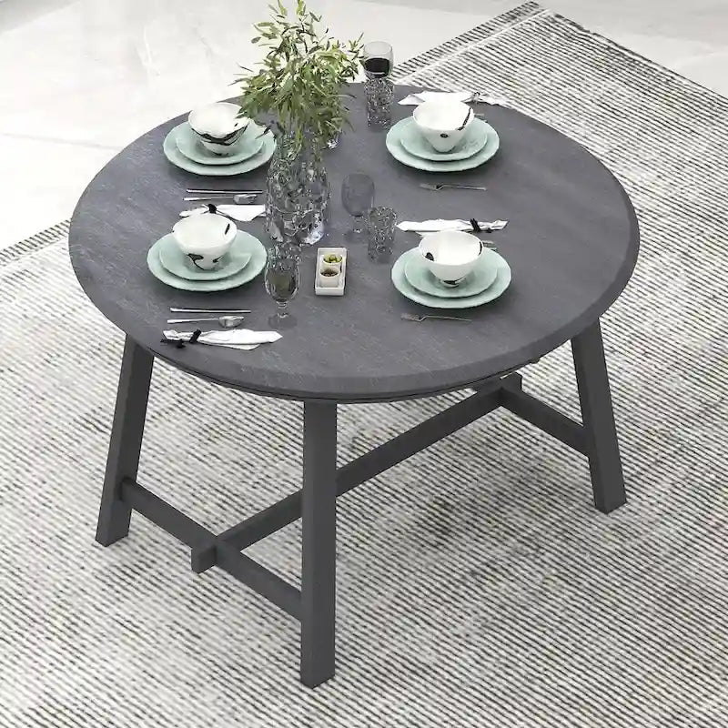 Table de salle à manger ronde extensible