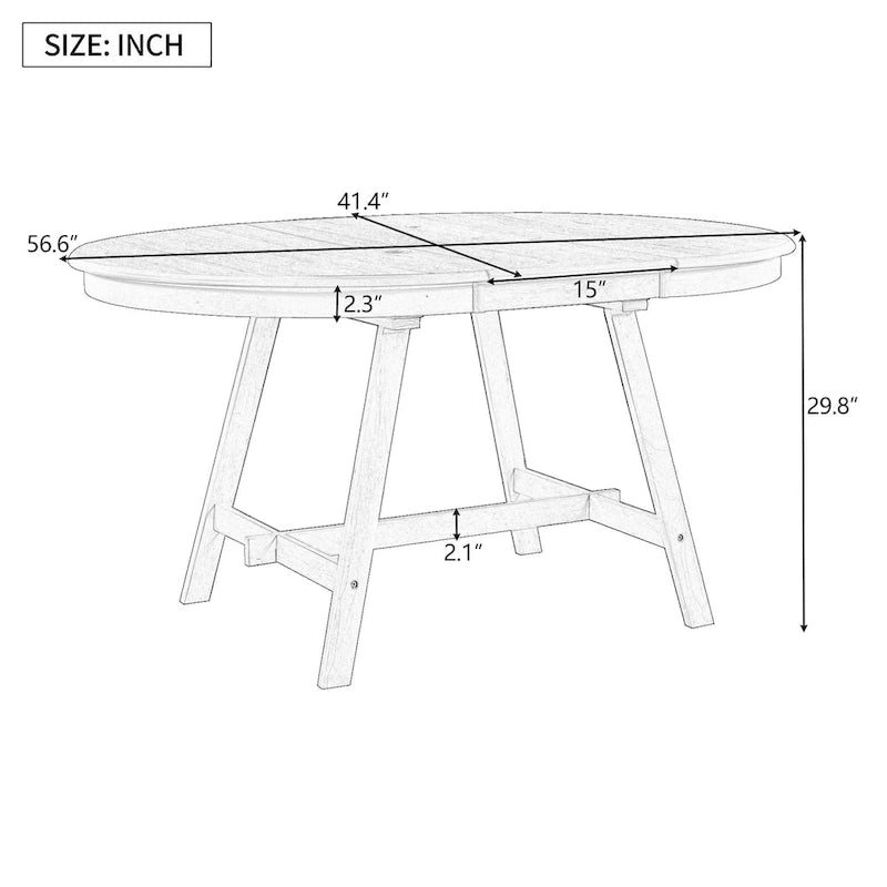 Table de salle à manger ronde extensible