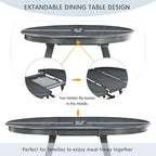 Table de salle à manger ronde extensible