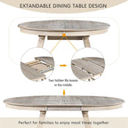 Table de salle à manger ronde extensible