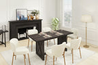 Moasis Rustic Style Wood Dinner Table 70.8 Large Farmhouse Kitchen Dining Room Table for 6 to 8 People